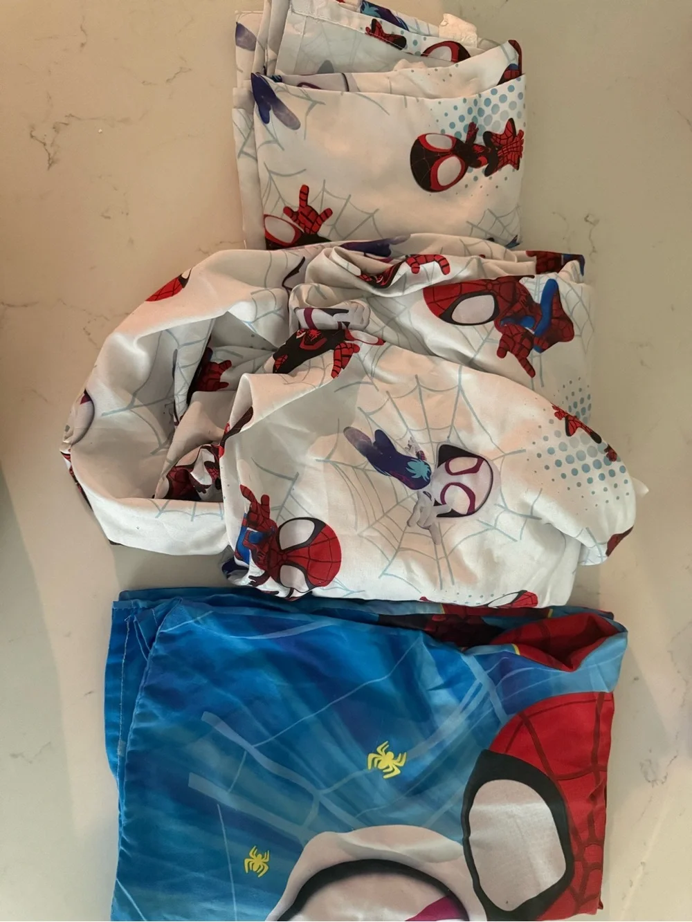 Marvel Toddlers' Spider-Man Blue Bedding Set